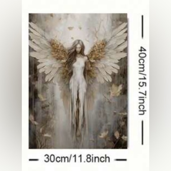 Beautiful Woman Angel Canvas Wall Art - Picture 2 of 2
